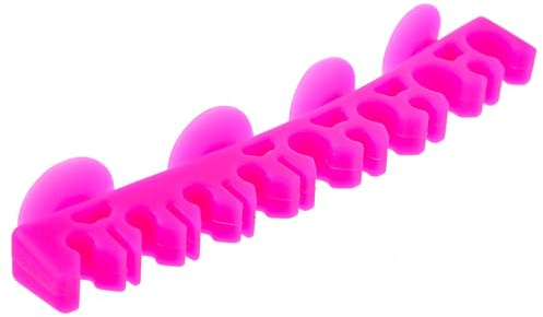 Porte-pinceaux Cosmétiques en Silicone Noir à Plusieurs Emplacements | Ventouse Incluse, Fixation pour Vitre ou Mur, Séchage à L’air pour Rangement Tiroir ou Trousse
