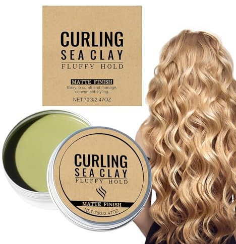 Argilla per capelli arricciati, prodotto per lo styling dei capelli opaco con finitura naturale opaca, pasta di per lo styling, design adatto ai viaggi, pomata versatile per arricciare i capelli
