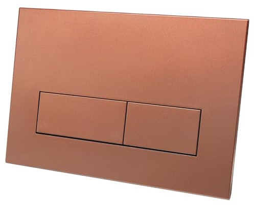 Fixnorex Placa de Accionamiento WC Mate para Geberit Sigma 01/20/30 Bronce | Placa de Doble Descarga para UP300 & UP320, con Kit de Palancas y Marco de Instalación, 245 × 164 mm
