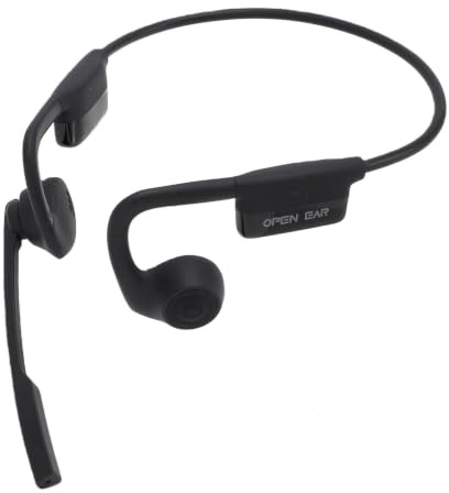 Kelawoly Bone Conduction Headphone, Bluetooth 5.3 ENC Noise Cancelling IPX5 Wireless with Enhanced Sound Leakage Prevention for Running Gym Outdoor