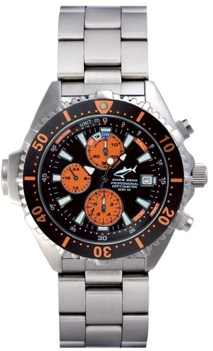 Chris Benz Depthmeter Chronograph 200m Orange MB Chronographe pour Hommes Profondimètre