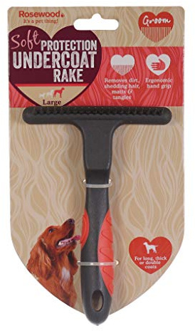 Rosewood Soft Protection Undercoat Rake for Dogs, Large