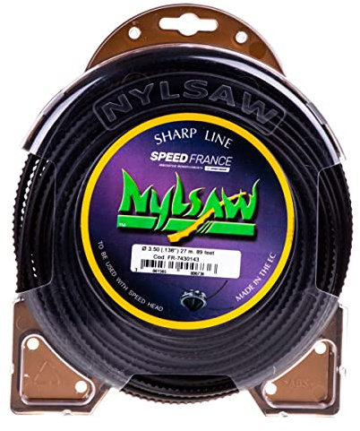 Hilo desbrozadora dentado Nylsaw 3,50mm x 27 Mt