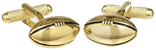 Sconosciuto Gemelli a forma di pallone da rugby camicia in colore oro o argento – Scatola per gemelli, presentato in GS Gold Taglia unica