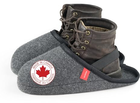The Felt Store Indoor Overshoes for Men and Women – Winter Boot Covers, Slip-Resistant Felt Shoe Covers for Cold Weather, Snow, and Holiday Use