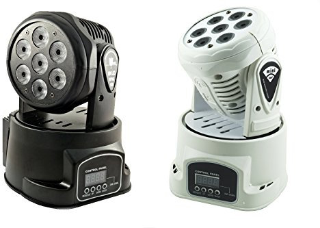 - Senza marca/Generico - Faro FARETTO 7 LED RGB Testa Rotante Effetti Disco DJ Luce Flash MD-710