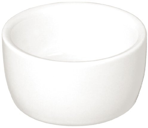 Olympia Whiteware Beurrier en Porcelaine Blanche 62 mm - Bords Roulés Résistants aux Éclats - Va au Lave Vaisselle et Congélateur - Paquet de 12