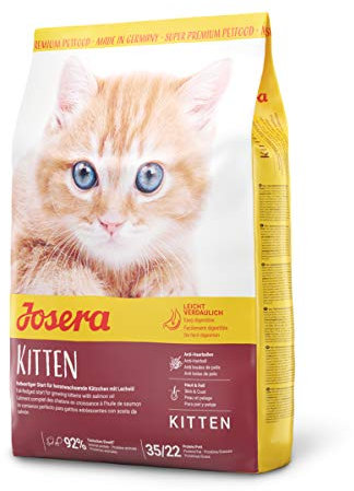 JOSERA Kitten (1 x 2 kg) | Kitten | Premium Trockenfutter für heranwachsende Katzen & Katzen-Mütter in der Säugezeit | Lachs & Geflügel | leicht verdaulich | weizefrei | Katzenfutter | 1er Pack
