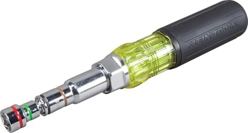 7-in-1 Nut Driver with Magnetic Driver and Spring Coil Bits, Klein Tools 32807MAG, Black