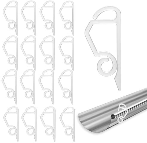 TK Gruppe Timo Klingler 50x Clips Lichterketten & Lichtvorhang Haken Halterung & Befestigung - Dachrinnenhaken an Weihnachten