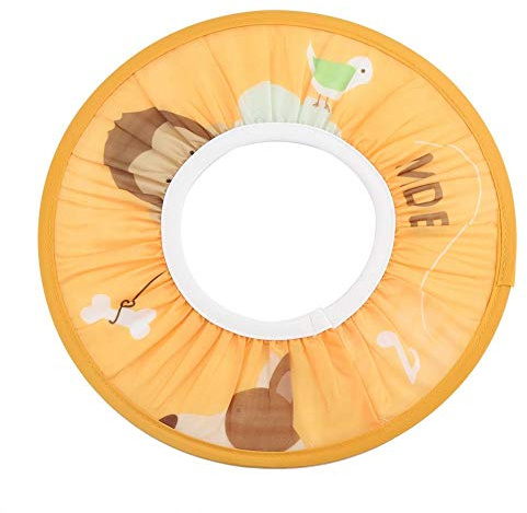 Bonnet de douche pour enfants élasticité protection des yeux tissu imperméable doux pour bain(Orange)