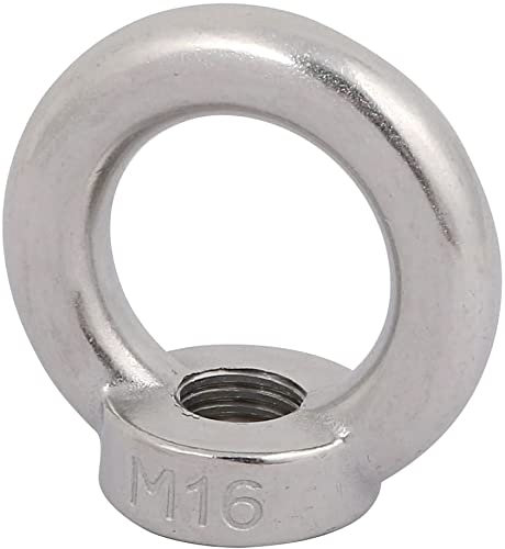 XYZOOM Ringmutter M16 Innengewinde 304 Edelstahl runde Form für Seilbeschlag Packung mit 1(c7c0a c6624 d5a9f 522ea eddde 20893