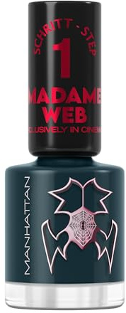 Manhattan SUPER GEL Nagellack Madame Web Beach House Blue, Gel Maniküre Effekt ganz ohne UV Licht – Nail Polish mit bis zu 14 Tagen Halt