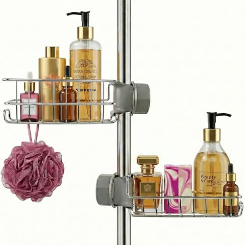 Original Cup Mehrzweck-Duschregal | Clevere Aufbewahrung | Aufbewahrungssäule für Shampoo und Seife | Edelstahlregal ohne Bohren | Premium-Nachhaltigkeit | Flexible Passform | 100% praktisch