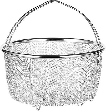 Panier à Vapeur en Maille D'acier Inoxydable avec Fonction de Filtre à Huile, Filtre à Résidus Efficace pour la Cuisson du Riz, la Cuisson Sous Pression, la Friture, la Cuisson à