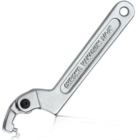 LEONTOOL Verstellbarer C-Schraubenschlüssel, Hakenschlüssel, Werkzeug, verstellbarer Stiftschlüssel, Werkzeug für mechanische Ausrüstungen, Fahrzeuge, Anziehen von Kontermuttern und Lagern, runder