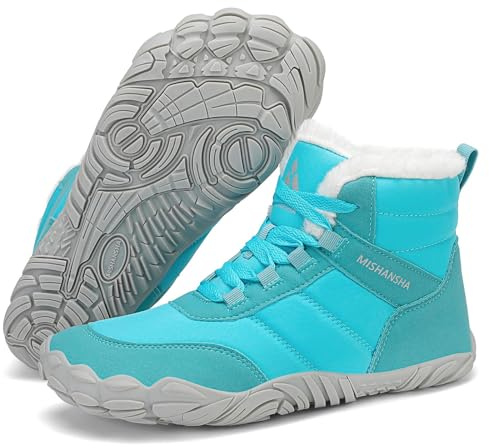 Mishansha Barefoot Botas Invierno Unisex-Adulto Talla 36-48 EU | Botas Nieve,Hombre,Mujer,Puntera Ancha,Cómodas,Cálidos,Antideslizantes,Senderismo