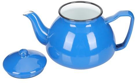 DECHOUS Thickened Enamel Water Kettle 1l Blue Retro Teapot Household Coffee Pot Suitable for Stove and Kung Fu Tea Brewing