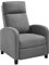 WOLTU Relaxsessel, Fernsehsessel, Lesesessel, Loungesessel mit Liegefunktion, Polstersessel, Wohnzimmer Schlafzimmer, Leinen, Dunkelgrau, SKS58dgr