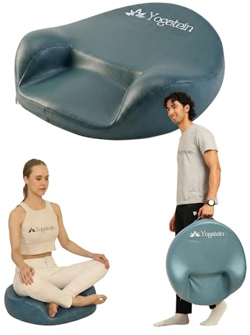 Yogatein Coussin d'air de méditation – Plus de jambes engourdies | Design ergonomique pour un soutien et une posture optimaux