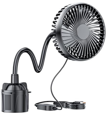 QOKLIYUI Petit ventilateur électrique USB à Force de vent forte, ventilateur Portable à faible bruit pour voiture sans Ac ABS