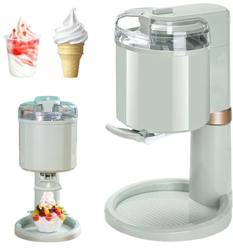 Soft Ice Cream Maker, Automatic Ice Cream Maker Machine Portable Soft Icecream Machines for Home Mini-ice Cream Makers Dispenser Countertop Yoghurt Makers for Home Cafe Offices