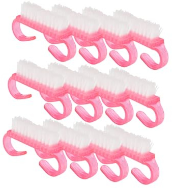 MAGICLULU Spazzola per Unghie per Manicure e Pedicure 12 Pezzi in Plastico e Nailon Rimuove Polvere e Sporco Compatta per Piedi e Viaggi