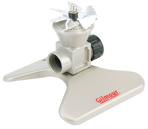 Gilmour 1024 Sq Ft Square Lawn Sprinkler, Whirling Vane Water Sprinkler for Small Area Coverage, Hose Sprinkler for Lawn and Garden