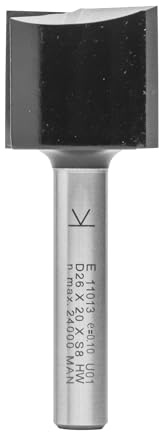 ENT 11013 Nutfräser HW, Schaft (S) 8 mm, Durchmesser (D) 26 mm, NL 20 mm, SL 32 mm, GL 60 mm, mit HW Grundschneide