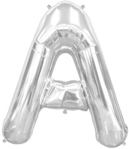 Smart Deko 44225 Ballon gonflable avec lettre A Argent 40 cm (A)