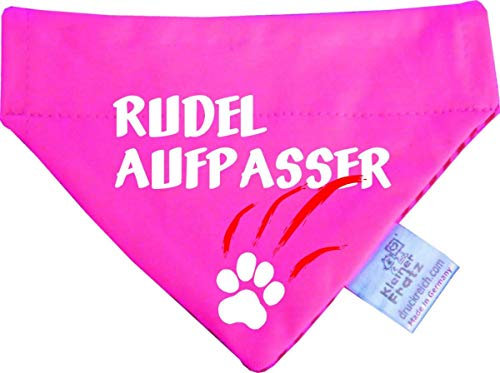 Hunde Durchzugstuch (Fb: pink-Navy) (Gr.M - 23 x 18 cm) Rudelaufpasser