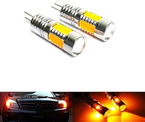 2x Amber HP24W HPY24W G4 glödlampa LED sidoljus dagtid löpning ljus DRL för C5 3008 5008