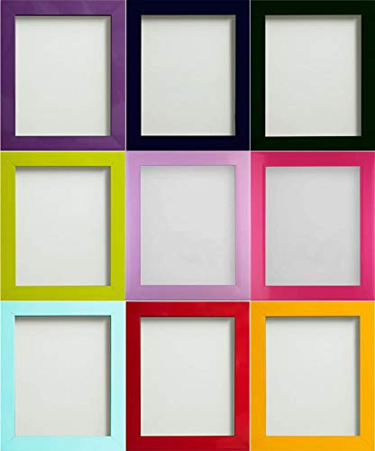 Frame Company Candy Range Hot Pink Picture Photo Frame, 6x4 inch Fitted With High Clarity Perspex *Choice of 11 Colours*