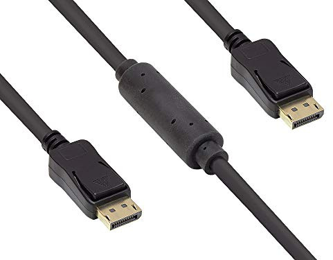 Good Connections AKTIVES Anschlusskabel DisplayPort 1.2, 4K / UHD @60Hz, vergoldete Kontakte, OFC, schwarz, 15m