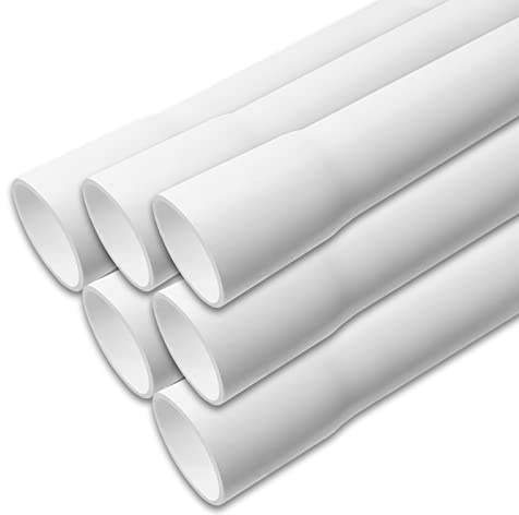 Midori Elektrorohr M20 Stangenrohr PVC gemufft | 24m Leerrohr starr, 20mm Außen/18mm Innen | Schwer entflammbar, selbstlöschend | IP68 wasserdicht, UV-beständig | Installationsrohr Weiß