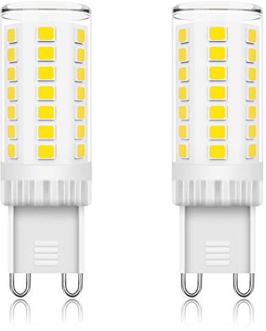 G9 LED Bulb Dimmable for W10709921 Whirlpool Microwave Oven, Daylight White 6000K, Compatible with K-itchenaid Jenn-air Whirlpool Ma-ytag, 25W 40W Microwave Light Bulbs Replace for W10112515 (2 Pack)