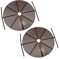 2er Set Blumentopfgitter Kunststoff Pflanzenschutzgitter Braun Blumentopfschutz Ø 30 cm Schutz Haustiere Kinder Pflanzen