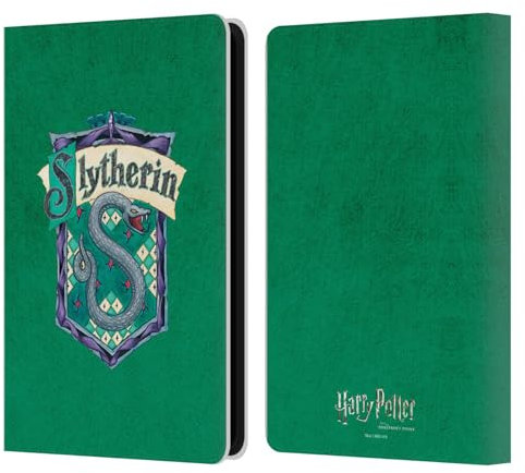 Head Case Designs Offizielle Harry Potter Slytherin Kamm Sorcerer's Stone I Leder-Wallet-Hülle Kompatibel mit Kindle Paperwhite 5 (2021)