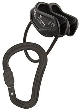 DMM Mantis Belay Device with Shadow HMS Locking Carabiner - Matt Grey