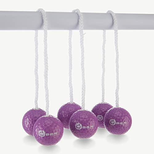 DOCTOR SPORT Leitergolf WurfSpiel Offizielle Echte Golfbälle, 30 cm | 3 Paar à 2 Bälle, Offizielle Länge aus geflochtenem Nylon, Metallclip für perfekten Verschluss, Professionell