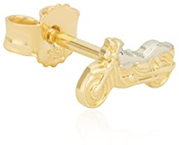 NKlaus Einzelohrstecker für Damen 750 Gelb Gold 18 Karat, 18 Karat, 1 Stück | Gewicht: 0,47g; 8x4,5mm; 0,47g; Gelbgold; Gelb