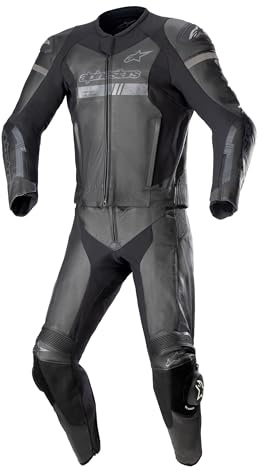 Alpinestars GP Force Chaser - Tuta in pelle da motociclista, 2 pezzi, da uomo, colore: nero, 56