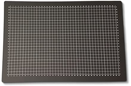 hajo-fix Selbstheilende Schneidematte 90 x 60cm Schwarz mit Raster - Schneidematte Modellbau, Nähen, Rollschneider, Tischunterlage, kreative Arbeiten