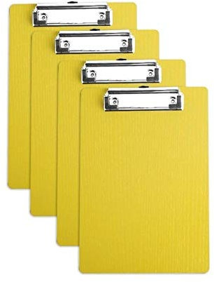 Bürobedarf Briefbeschwerer 4 Stück A4 A5 Briefbeschwerer Schreibwaren aus Holz Notizblock Tipp Clip Stationärer Bürobedarf Zubehör Prüfung File Storage Kit Durable Low Profile Clip (Cou