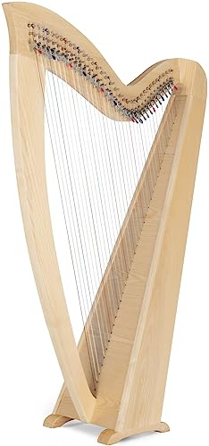 Arpa Celta Classic Cantabile con 36 Cuerdas - Afinación Mi bemol mayor - Madera de Fresno - Incluye Funda y 2 Llaves de Afinación - Altura 127 cm