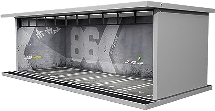 MagiDeal Diecast Model Car Display Case, Simulation 1/64 Scale Parking Lot Display Case with Lights for Collectors Gifts, Style A
