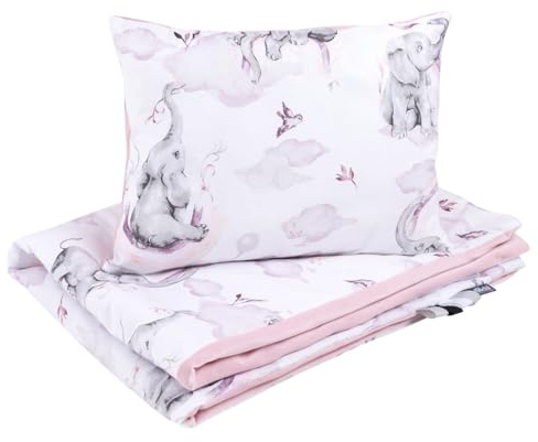 Bellochi Kinderbettwäsche 75 * 100 cm mit Füllung, Set - Kinderbettdecke 70x100 cm Set mit Kissen |weich und atmungsaktiv - aus 100% Baumwolle - Habarigani