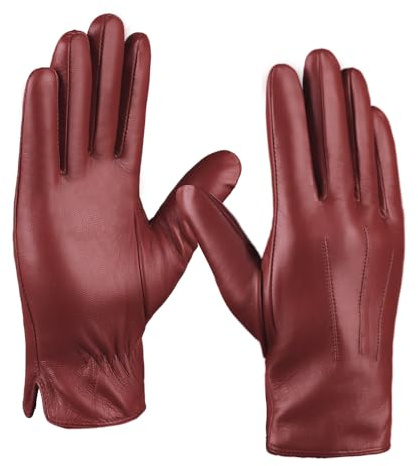 MGGMOKAY Herren Lederhandschuhe Kaschmir gefüttert | Lederhandschuhe+Herren ,Weiches Schafsleder