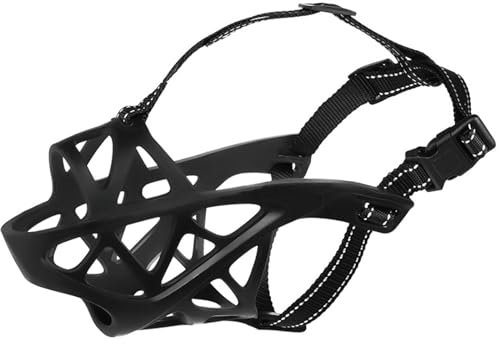 PETCUTE Maulkörbe für Hunde,Weicher Maulkorb für Hunde mit Reflektierender Streifen,Verstellbares Hund Maulkörbe,für Kleine,Mittlere und Große Hund,Verhindert Bellen,Beißen und Kauen