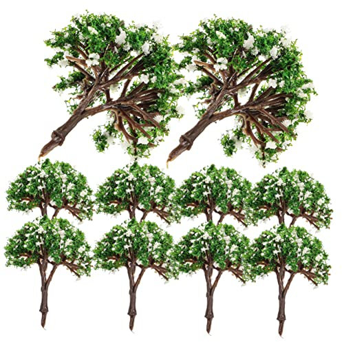 Abaodam 10stücke Miniatur Baum Modell Künstliche Landschaftsdekor Zum Basteln Grün Miniatur-bastelarbeiten Simulierter Baumschmuck